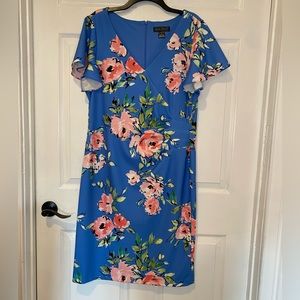 Short sleeve floral print dress